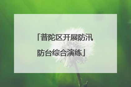 普陀区开展防汛防台综合演练
