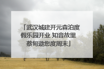 武汉城建开元森泊度假乐园开业 知音故里蔡甸邀您度周末