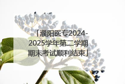 濮阳医专2024-2025学年第二学期期末考试顺利结束