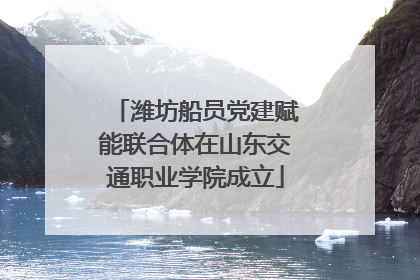 潍坊船员党建赋能联合体在山东交通职业学院成立