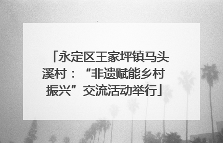 永定区王家坪镇马头溪村：“非遗赋能乡村振兴”交流活动举行