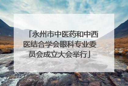 永州市中医药和中西医结合学会眼科专业委员会成立大会举行