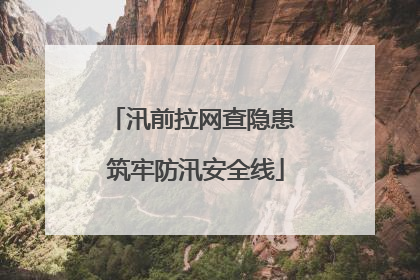 汛前拉网查隐患 筑牢防汛安全线