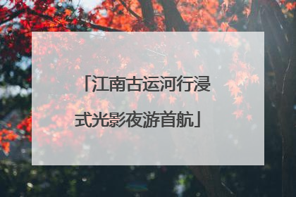 江南古运河行浸式光影夜游首航