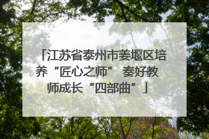 江苏省泰州市姜堰区培养“匠心之师” 奏好教师成长“四部曲”