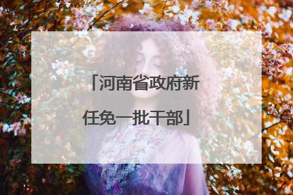 河南省政府新任免一批干部