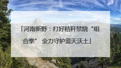 河南新野：打好秸秆禁烧“组合拳” 全力守护蓝天沃土
