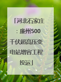 河北石家庄：廉州500千伏超高压变电站增容工程投运