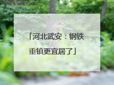河北武安：钢铁重镇更宜居了