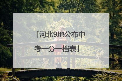 河北9地公布中考一分一档表