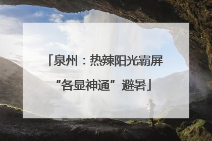 泉州：热辣阳光霸屏 “各显神通”避暑