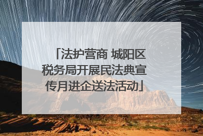 法护营商 城阳区税务局开展民法典宣传月进企送法活动