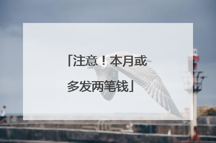 注意！本月或多发两笔钱