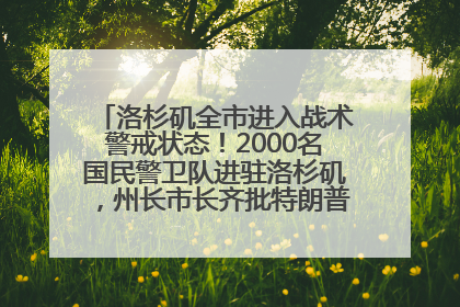 洛杉矶全市进入战术警戒状态！2000名国民警卫队进驻洛杉矶，州长市长齐批特朗普“制造混乱”