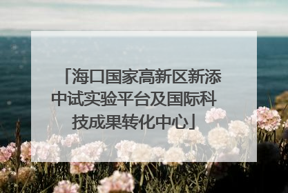 海口国家高新区新添中试实验平台及国际科技成果转化中心