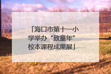 海口市第十一小学举办“致童年”校本课程成果展