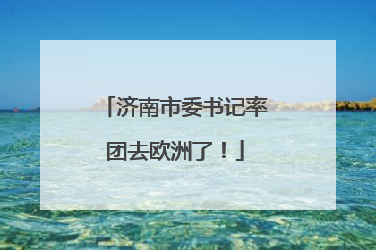 济南市委书记率团去欧洲了！