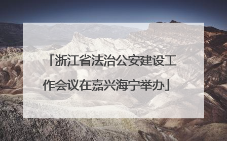 浙江省法治公安建设工作会议在嘉兴海宁举办