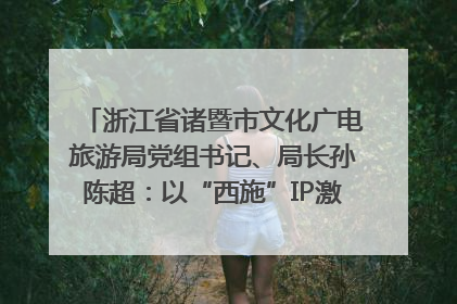 浙江省诸暨市文化广电旅游局党组书记、局长孙陈超：以“西施”IP激活全域旅游 打造县域文旅融合新标杆｜第七届全国县域旅游研究成果发布系列活动