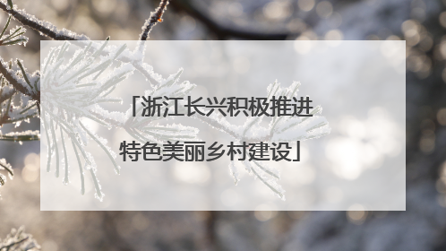 浙江长兴积极推进特色美丽乡村建设