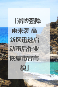 淄博强降雨来袭 高新区迅速启动雨后作业恢复市容市貌