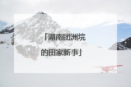 湖南团洲垸的田家新事