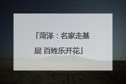 菏泽：名家走基层 百姓乐开花