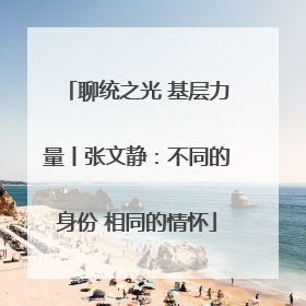 聊统之光 基层力量丨张文静：不同的身份 相同的情怀