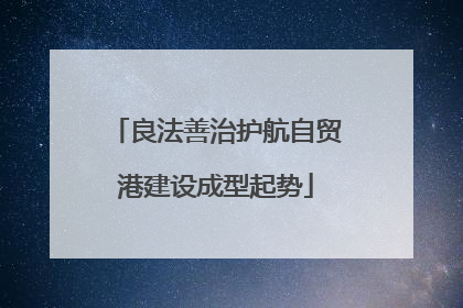 良法善治护航自贸港建设成型起势