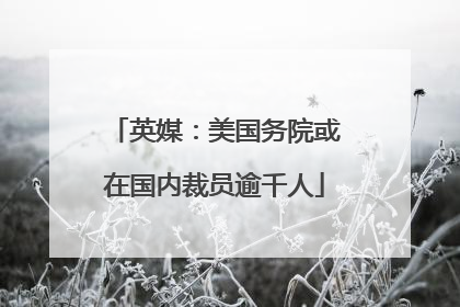 英媒：美国务院或在国内裁员逾千人