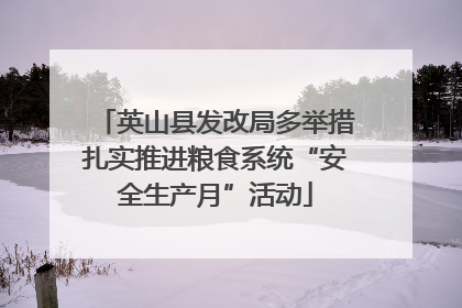 英山县发改局多举措扎实推进粮食系统“安全生产月”活动
