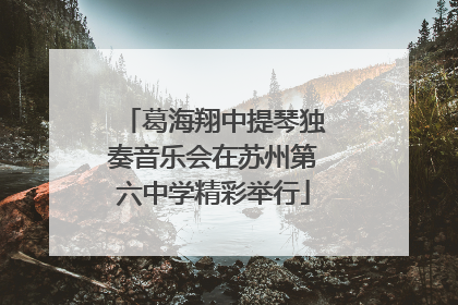 葛海翔中提琴独奏音乐会在苏州第六中学精彩举行