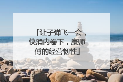 让子弹飞一会，快消内卷下，康师傅的经营韧性