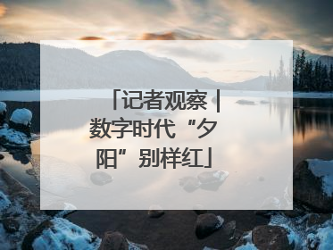 记者观察｜数字时代“夕阳”别样红