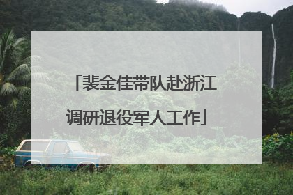 裴金佳带队赴浙江调研退役军人工作
