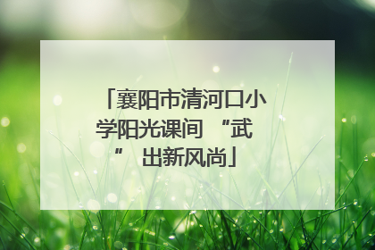 襄阳市清河口小学阳光课间 “武” 出新风尚
