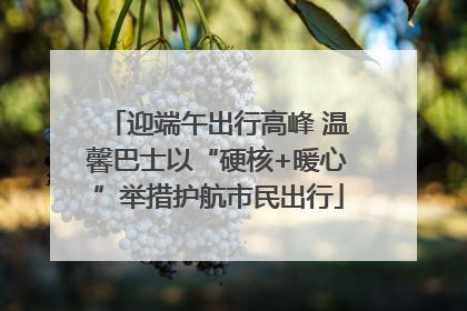 迎端午出行高峰 温馨巴士以“硬核+暖心”举措护航市民出行