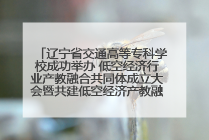 辽宁省交通高等专科学校成功举办 低空经济行业产教融合共同体成立大会暨共建低空经济产教融合新生态论坛