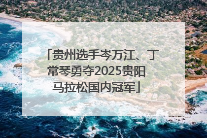 贵州选手岑万江、丁常琴勇夺2025贵阳马拉松国内冠军