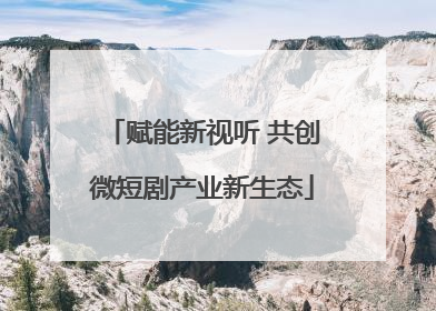 赋能新视听 共创微短剧产业新生态