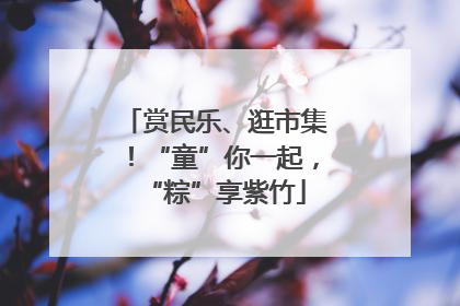 赏民乐、逛市集！“童”你一起，“粽”享紫竹