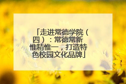 走进常德学院（四）：常德常新 惟精惟一，打造特色校园文化品牌