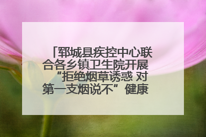 郓城县疾控中心联合各乡镇卫生院开展“拒绝烟草诱惑 对第一支烟说不”健康教育宣传活动