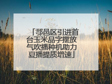 鄠邑区引进首台玉米品字摆放气吹播种机助力夏播提质增速