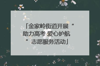 金家岭街道开展“助力高考 爱心护航”志愿服务活动