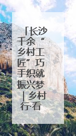 长沙千余“乡村工匠”巧手织就振兴梦｜乡村行·看振兴