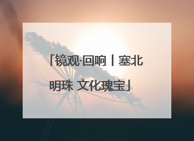 镜观·回响丨塞北明珠 文化瑰宝