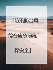 防汛防台风综合应急演练保安全