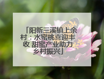 阳新三溪镇上余村：水蜜桃喜迎丰收 甜蜜产业助力乡村振兴