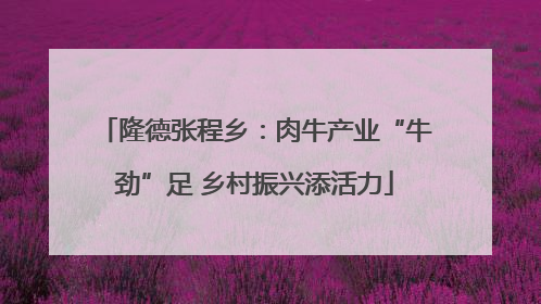 隆德张程乡：肉牛产业“牛劲”足 乡村振兴添活力